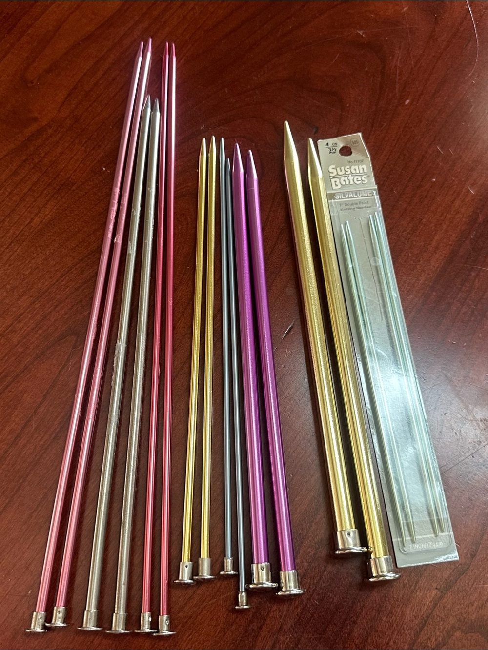 Susan Bates Metallic Double-Point Knitting Needles — Assorted Colors